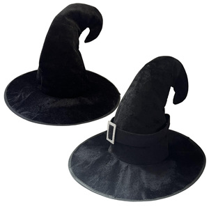 Sombrero <span class=keywords><strong>de</strong></span> Halloween para Fiesta <span class=keywords><strong>de</strong></span> Disfraces, Sombrero <span class=keywords><strong>de</strong></span> Bruja, Sombrero <span class=keywords><strong>de</strong></span> Mago, Sombrero Mágico <span class=keywords><strong>de</strong></span> Cosplay, Sombrero <span class=keywords><strong>de</strong></span> Brujita con Puntas Negras <span class=keywords><strong>de</strong></span> Fábrica - Product Image 1