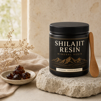 Résine de Shilajit à l'acide fulvique – Complément énergétique à base de plantes pour adultes, sans gluten et naturel