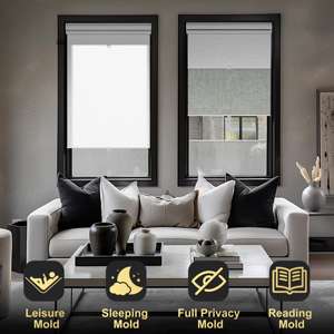 Stores enrouleurs 2 en 1, fonction double jour et nuit, fonctionnement fluide, idéal pour les baies vitrées, les véranda, les villas, les appartements - Product Image 5