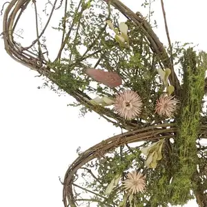 Decoración de mariposa de ratán hecha a mano de Pascua inspirada en la naturaleza, adorno de jardín, ambiente de primavera y decoración del hogar