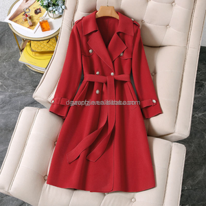 แจ็คเก็ตกันล<span class=keywords><strong>ม</strong></span>ตัวยาวสำหรับผู้หญิง, แจ็คเก็ตกันล<span class=keywords><strong>ม</strong></span>กระดุมสองแถวปิดฤดูใบไม้ผลิ/ฤดูใ<span class=keywords><strong>บ</strong></span>ไ<span class=keywords><strong>ม</strong></span>้ร่วง/ฤดูหนาว - Product Image 5