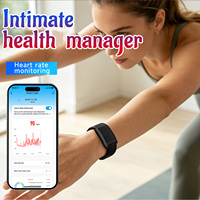 Bracelet connecté de santé IA sans écran, étanche IP68, suivi du rythme cardiaque, du sommeil et de l'activité, contrôle Wi-Fi et via application, bracelet de sport