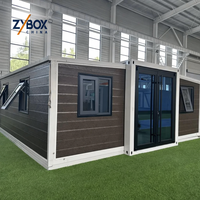 ZYBOX Conteneur modulaire extensible à aménagement personnalisé, 2 chambres, 1 salle de bain, préfabriqué et pliable, pour logement annexe, bureau, bâtiment, hôpital