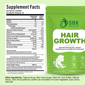 Gomitas de Alta Calidad Sin Gluten ni OMG para el Crecimiento del Cabello, Nutren el Cabello Debilitado, Reducen la Caída y Aumentan el Grosor del Cabello - Product Image 2