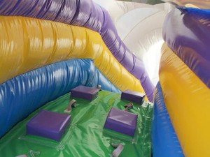 Castillo Inflable Comercial con Tobogán y Pared de Escalada, con Diseño de Globo de Nieve Navideño, Castillo Hinchable de PVC con Muñeco de Nieve - Product Image 5