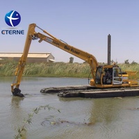 Plateforme de travail aquatique modulaire robuste, plateforme flottante démontable pour excavatrice et plateforme de forage