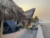 5m 6m 7m 8m Bois Couleur Triangle Nid D'abeille Hexagonal Verre Igloo Dôme Tente