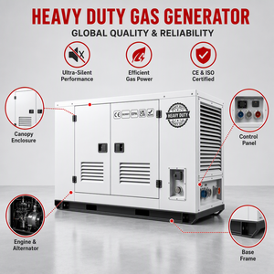 Groupe électrogène diesel silencieux Cummins refroidi par eau / Weichai avec ATS triphasé 50-70 kVA, faible bruit, enceinte insonorisée - Product Image 1