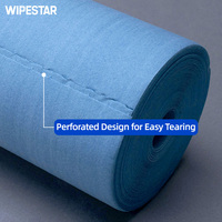 WIPESTAR Hochleistungs-Reinigungstücher Industrielle Vliesstoff-Rolle Blaues Fusselfreies Tuch Kostenlose Musterprobe Individuelle Farbe