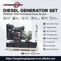 Groupe électrogène diesel insonorisé Perkins 10 kW 12,5 kVA à faible bruit, monophasé/triphasé, 60 Hz/50 Hz, démarrage automatique ATS, CE ISO
