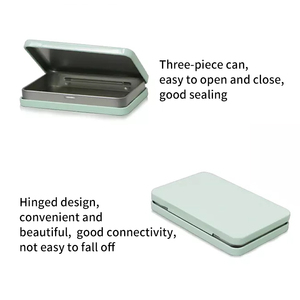 Hộp Ký Hiệu Thiếc Kim Loại Hình Vuông In Logo Theo Yêu Cầu Giá Xuất Xưởng Hộp Thiếc Lớn Bản Lề Hình Chữ Nhật Có Nắp Đậy - Product Image 5