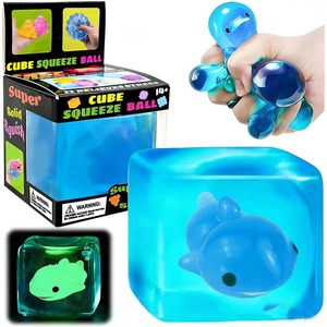 Jouets anti-stress en forme de cube, en TPR, unisexes, qui brillent dans le noir, jouets sensoriels pour adultes, soulagement de l'anxiété - Product Image 6