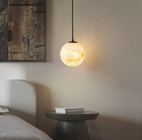 Lampes suspendues LED modernes et simples au design marbre lune pour chambre à coucher, décoration intérieure, petite surface, angle de faisceau 360°, blanc chaud, haute luminosité
