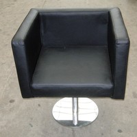 Modernes Wohnzimmer Esszimmer Cafe Restaurant Square Accent Stuhl Drehbarer Sessel Stoff Leder Boucle Wanne Stuhl