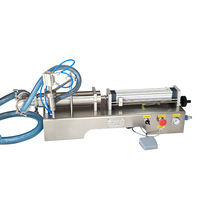Machine de remplissage semi-automatique pneumatique à piston en acier inoxydable pour liquides, pâtes, crèmes, miel et shampoing avec pédale