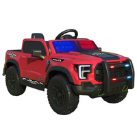 Camion télécommandé pour enfants style Noël, avec lumières LED, batterie 12V, pièces de course, jouets pour bébés, extérieur