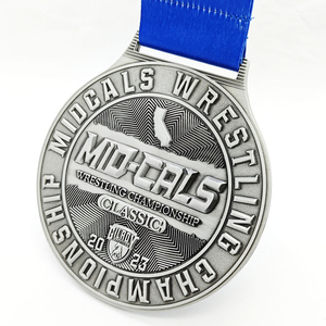 Medaglia d'Oro Personalizzata per Maratona, Nuoto, Stickball, Medaglia d'Oro in Metallo Personalizzata, Medaglia Internazionale di Cricket Personalizzata - Product Image 4