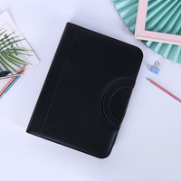 Carnet multifonctionnel A5 à fermeture éclair avec calculatrice, couverture en tissu, reliure à chevalet, idéal comme cadeau