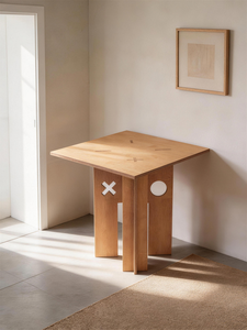 Mesa de Café Moderna Nórdica Creativa de Madera Contrachapada, Mesa de Cocina Pequeña de 80 cm, Mesa de Comedor Redonda de Madera para el Hogar o Cafetería - Product Image 4