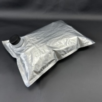 Sac à bavette en aluminium transparent personnalisé en boîte pour distributeur de boissons chaudes à café avec bouchon à vis Sac en plastique pour boissons froides à emporter Sac
