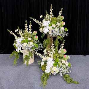 Sunwedding <span class=keywords><strong>Bouquet</strong></span> de fleurs blanches et vertes de style moderne Boule de roses artificielles réaliste prise en charge par les marques de mariée de luxe - Product Image 2