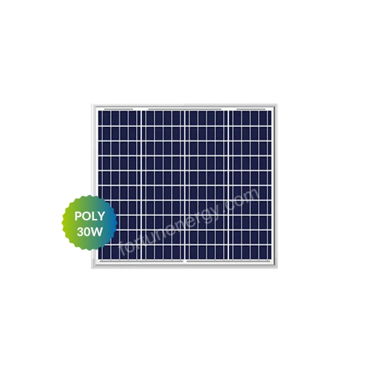 Pannello solare policristallino personalizzato di vendita calda 12V 30W Piccolo pannello a celle solari