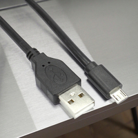 Kabel micro-usb OEM kustom, USB-A pengisian cepat 0.2m 0.5m 1m 1.5m Untuk kamera