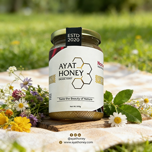 Miel Blanca Premium Ayat, 100% Pura, Natural, Orgánica y Saludable para Adultos y Niños, Suministro Diario de Nutrición Familiar (Adey Abeba/Sage) - Product Image 1