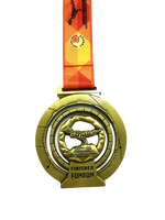 Médaille Coquillage Plaqué Or en Émail Souple, Fabrication OEM/ODM Directe Usine, Alliage de Zinc Moulé Sous Pression Personnalisé, Récompense Course Tropicale 5K