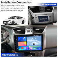 Système de navigation automobile GPS et Android Meihua 9 pouces avec lecteur CD, TV et connexion USB pour NISSAN Sylphy/Sentra (2012-2019)