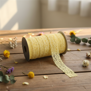 Disponibile Subito: Pizzo Elastico Ricamato Blu Chiaro da 4-5 cm per Lingerie e Accessori per Capelli - Product Image 4