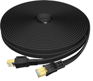 Cable de Red Plano para Interiores CAT8 Blindado RJ45 de Alta Velocidad 40Gbps 2000Mhz, 8 Núcleos, 5m, LAN, para Juegos, PC, Xbox, SFTP, Cobre - Product Image 1