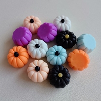 100 Pezzi Mini Zucche Simulate in Resina 3D per Scrapbooking, Gioielli Fai-da-Te, Casa delle Bambole, Accessori per Fermagli Halloween