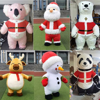 Costume d'ours blanc amusant pour défilé de carnaval, événement de Noël, publicité animale gonflable