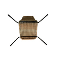 Chaise longue d'extérieur en rotin PE, chaise simple tressée en corde pour balcon, cour, jardin, terrasse
