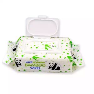 Оригинальный производитель, натуральный растительный экстракт, органические бамбуковые одноразовые влажные салфетки для ухода за ребенком - Product Image 4