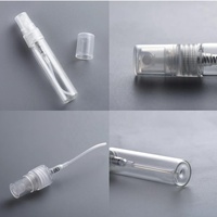 Botol Semprot Parfum Mini Isi Ulang 2ml 3ml 5ml 10ml, Botol Semprot Kosmetik Kaca Bening Portabel untuk Perjalanan dan Pesta