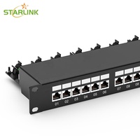 Panel Patch FTP 24-Port Starlink Berkualitas Tinggi, Kompatibel dengan Jaringan Cat5E/CAT6/CAT6A