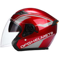 ZoomLon Factory Direct DOT moto demi-visage casque ABS Double lentille voiture électrique quatre saisons casque de Protection du visage ouvert