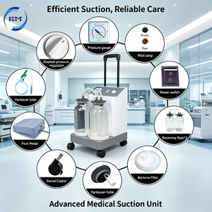 Aspiratore Medico Portatile a Basso Rumore con Interruttore a Pedale per Uso Ospedaliero/Clinico - Product Image 2