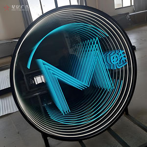 Индивидуальная светодиодная рекламная бездна зеркальная световая вывеска с многослойным зеркальным узором, декоративная подсветка, питание от постоянного тока 1 год - Product Image 1