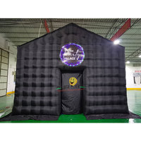 Tente de fête gonflable noire Oxford pour événements d'hiver, tente de discothèque portable et mobile, garantie 1 an, utilisation en extérieur