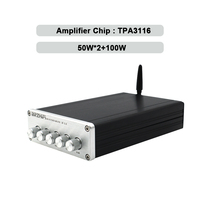 Amplificateur audio BRZHIFI TPA3250 DP1 pour caisson de basses, carte amplificateur 2.1, BT 5.0, mini HiFi numérique, 50W*2, amplificateur de classe D 100W