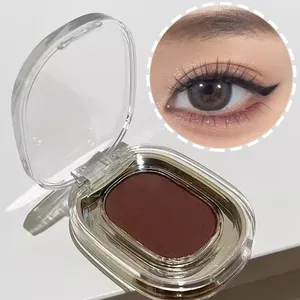 Paleta de sombras de ojos de un solo color Coral Brick, mate, resistente al agua, pigmentada, rojo marrón, polvo delineador de ojos, maquillaje Aegyo-sal para debajo de los ojos - Product Image 3