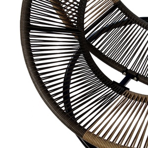 Moderno porticato portatile in vimini giardino giardino esterno in Rattan dondolo pendente sedia uovo con supporto - Product Image 6