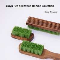 Brosse de nettoyage LEBANG à poils haute densité, manche en bois noir de qualité supérieure, robuste et durable, nouée à la main, pour bricolage et OEM