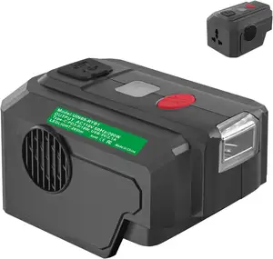 Convertisseur de puissance pour batterie <span class=keywords><strong>Ryobi</strong></span> 40V 200W DC 18V vers AC 110V 220V Convertisseur d'alimentation avec port USB Type C PD3.0 Lumière LED - Product Image 1