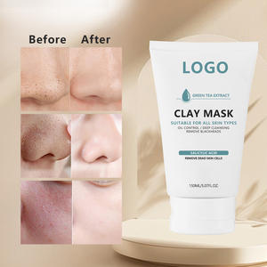 Masque d'<span class=keywords><strong>argile</strong></span> à l'extrait de thé vert avec acide salicylique Nettoie en profondeur les pores, contrôle le sébum et aide à réduire les points noirs pour une <span class=keywords><strong>peau</strong></span> plus claire - Product Image 5