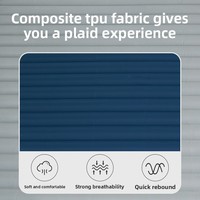 Nouveau tapis de camping gonflable portable ultra-léger en nylon TPU 40D en forme de diamant pour une personne, résistant à l'humidité, avec pompe externe