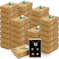 Boîtes cadeaux rigides en papier multicolores avec nœud papillon pour bagues, pendentifs et petits cadeaux